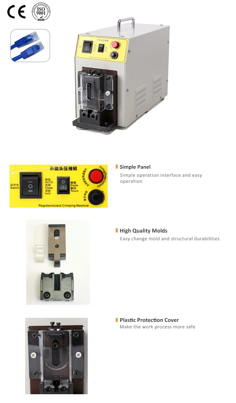 Rj45 Lan-kabel krimpmachine, kristalkop persterminalmachine, telefoondraadterminal krimpmachine