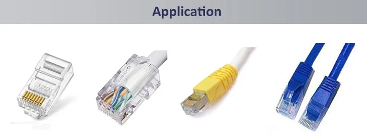 monster van Rj45 Lan-kabel krimpmachine, kristalkop persterminalmachine, telefoondraad terminalmachine