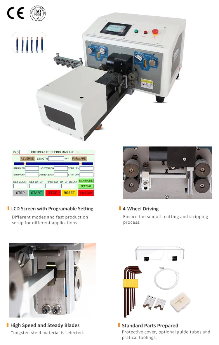 De volledige Automatische Elektrische Machine van de Draadstripping, Draad die Draaiende Machine, Kabel knipt en Stript Machine Elektrische Draad Strippende Machine, Koperkabel Strippende Machine, Draad Strippen Draaiende Machine, Buitenmantel en Kerndraad Strippende Machine, Kabel Knip- en Strippende Machine, Vlakke Kabel Strippende Machine, Multi Kern Kabel Strippende Machine 