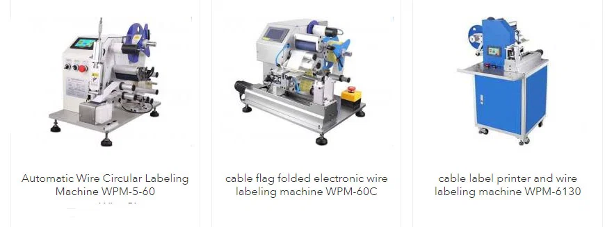 kabelmarkeermachines (vlag-, cirkel-, vouw-, printmodellen) voor duidelijke, duurzame draad-/kabelmarkering om identificatie en organisatie te verbeteren.