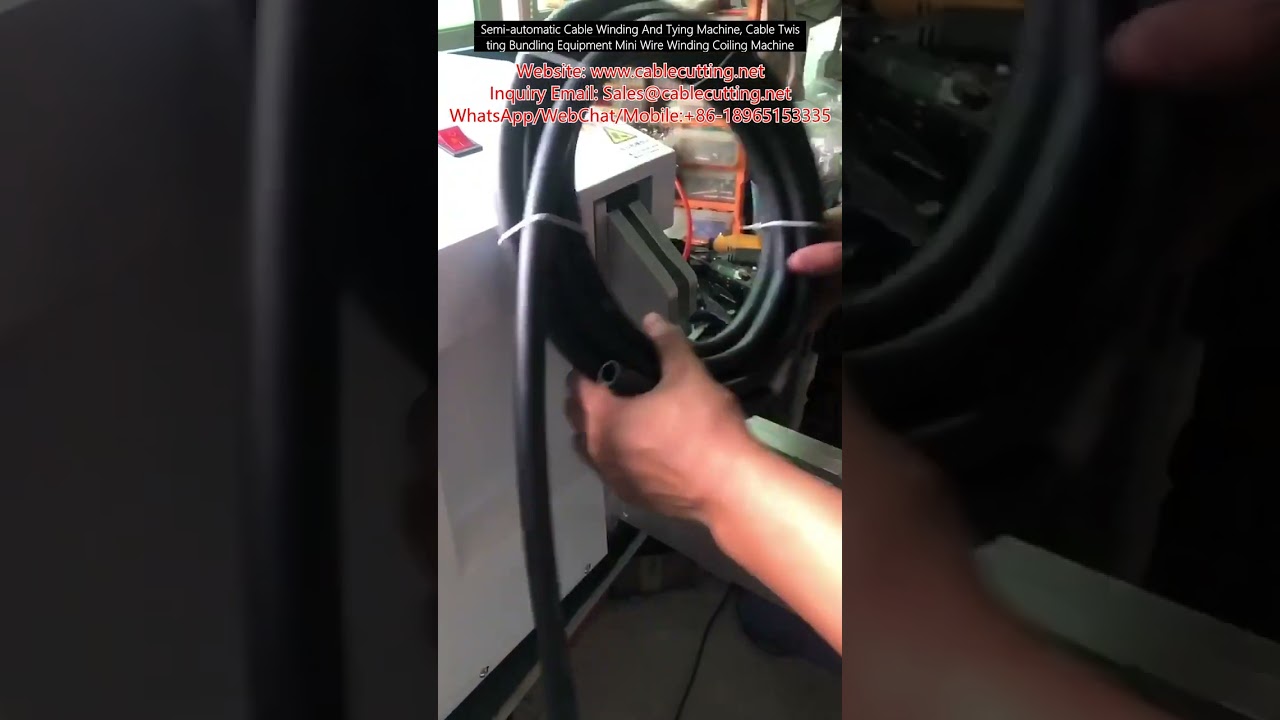 Semi-automatische kabelopwikkel- en bindmachine – Efficiënte mini-draadbundeling