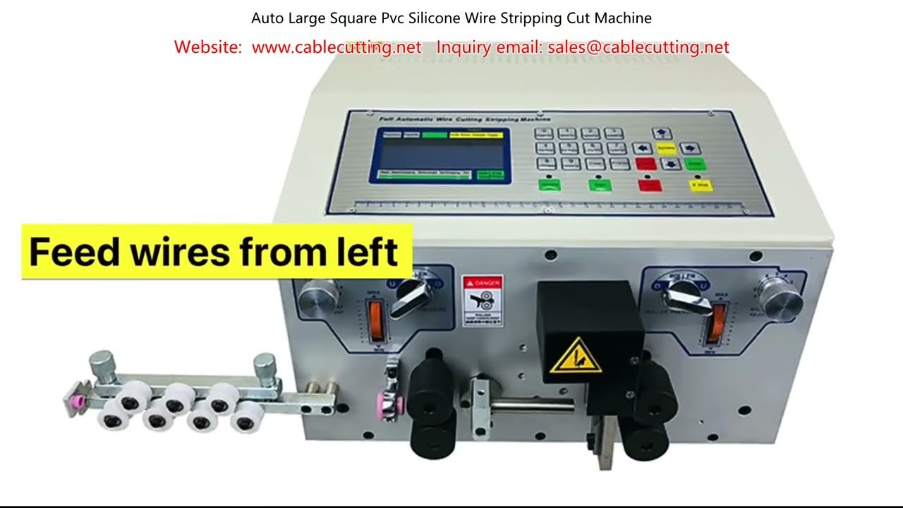 Automatische draadstrip- en knipmachine voor grote vierkante PVC-siliconendraden
