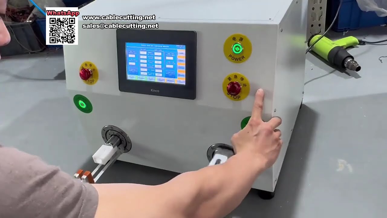 Efficiënte tweestations moerendraai- en krimpmachine voor kabelassemblage