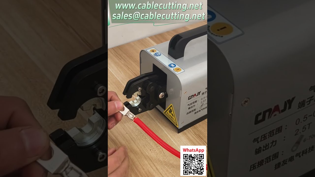 Pneumatische Krimptang tot 70 mm² – Zeskantkrimpen voor Koperen Kabelschoenen