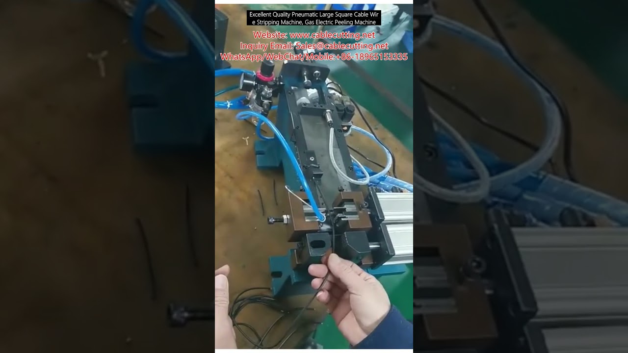 Hoogwaardige pneumatische kabelstripmachine voor vierkante kabels | Gas-elektrische peelingmachine