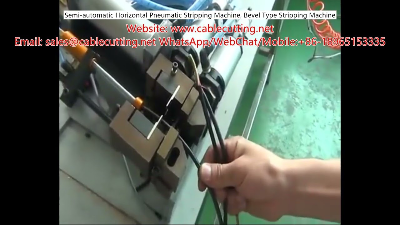 Semi-automatische horizontale pneumatische draadstripmachine – Afschuiningstype stripmachine
