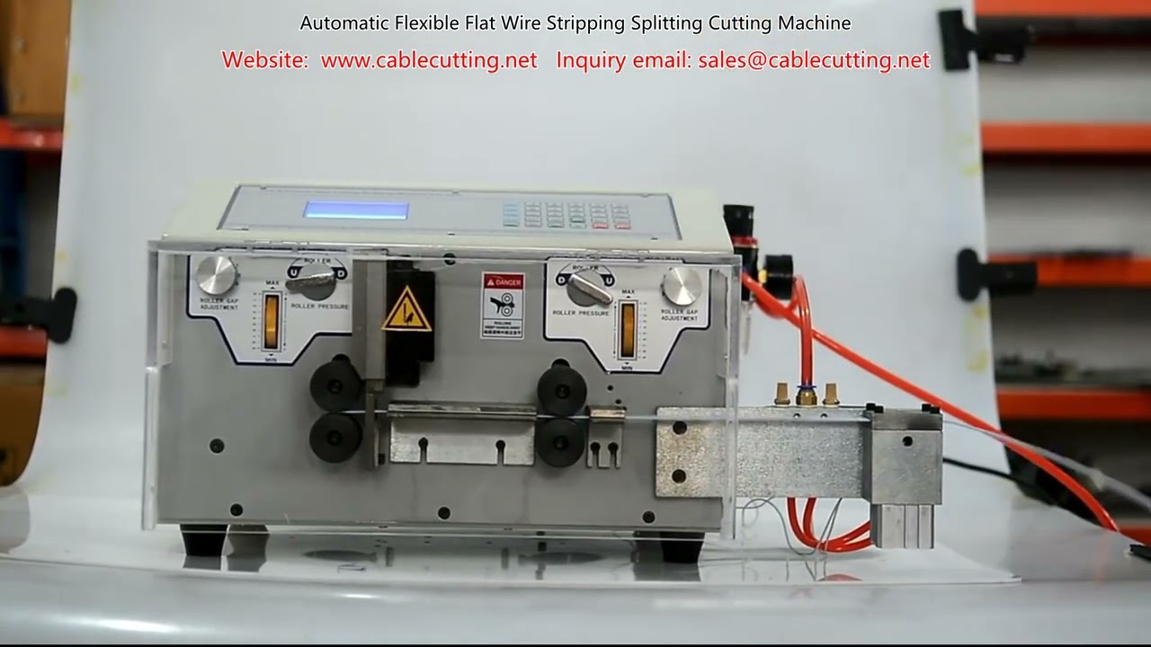 Automatische stripmachine voor flexibele platte draad – Splitsen & Snijden