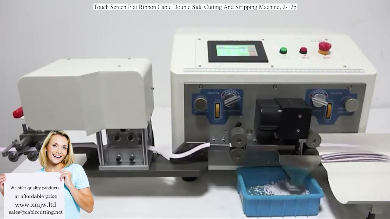 Touchscreen dubbelzijdige snij- en stripmachine voor vlakke lintkabels (2-12P)