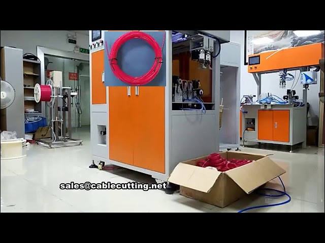 Volledig automatische kabelwikkel- en bindmachine met twist tie