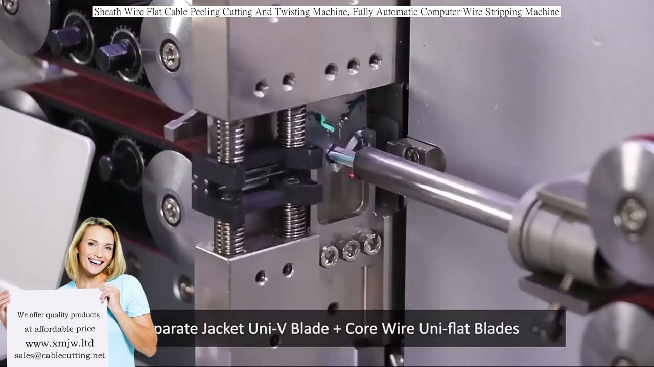 Automatische kabelstripmachine voor omhulsels en platte kabels – snijden, strippen en twisten