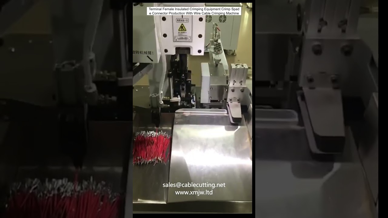 Geïsoleerde vrouwelijke messchakelaars krimpen | Geautomatiseerde productieapparatuur voor draadkabel