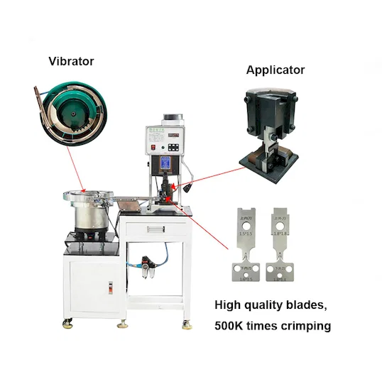 Semi-automatische krimpmachine met trilplaatvoeding voor losse klemmen WPM-160 Thumb
